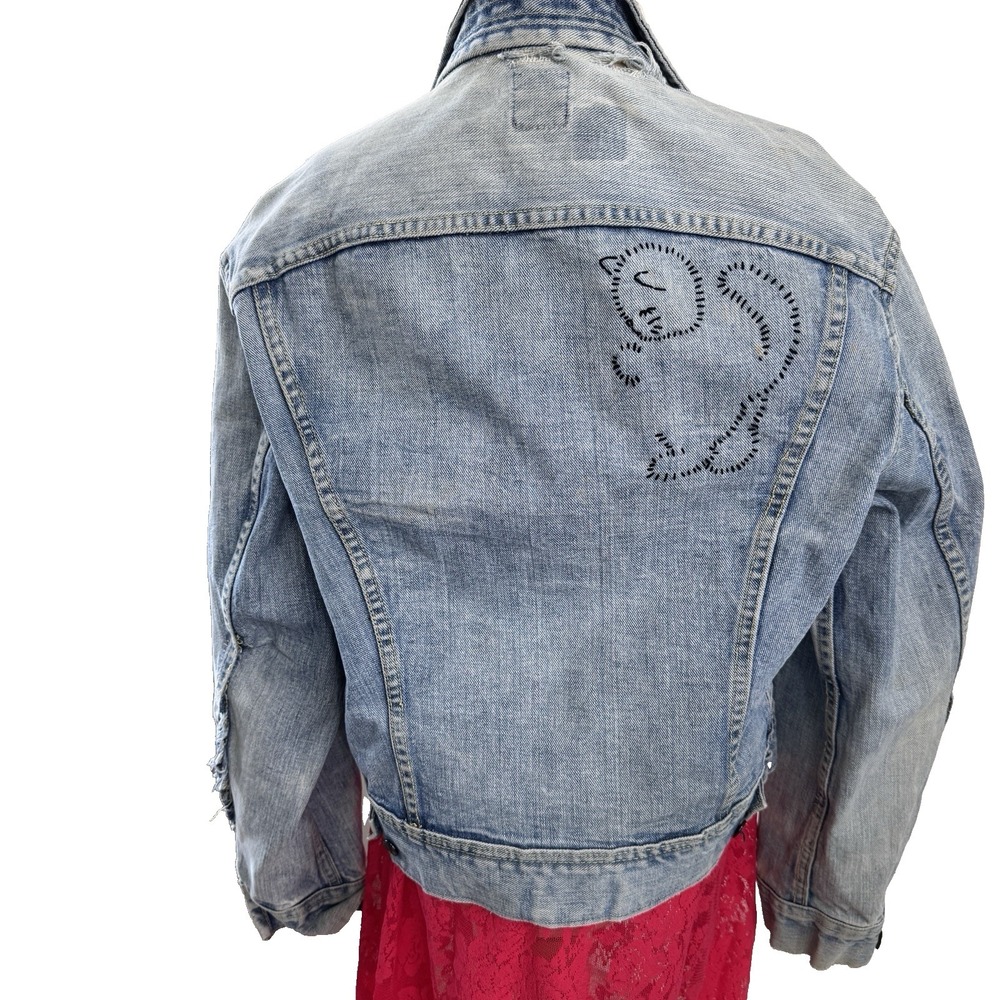 VTG 70s Lee Riders Jean Trucker Jacket USA Sanforized S/M/L Upcycle Thrash Indie